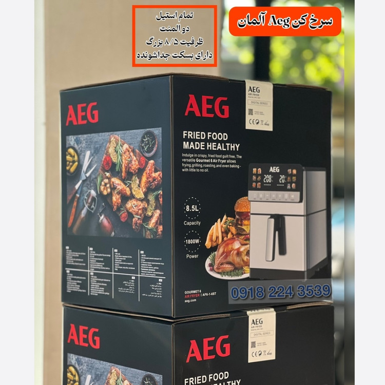 سرخکن آاگ Aeg دو المنت ظرفیت 8/5 لیتر