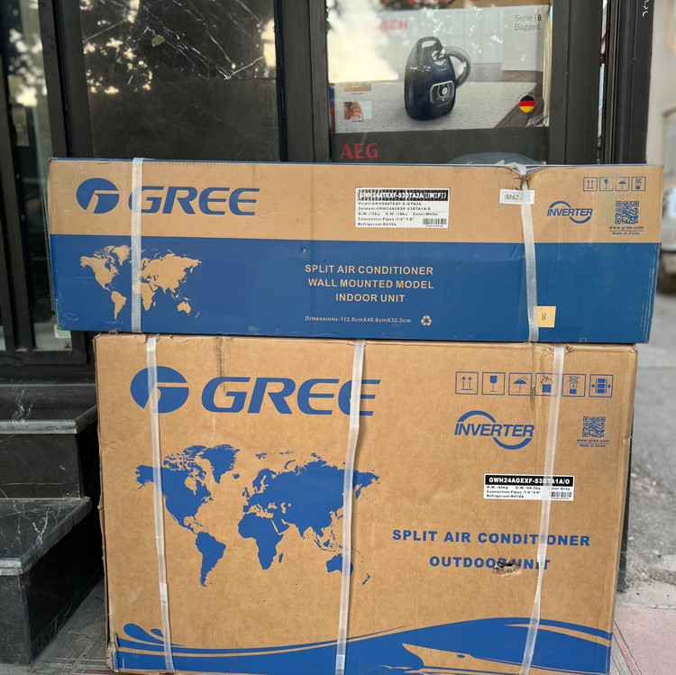 کولر گازی اینورتر گریی سایز 24000